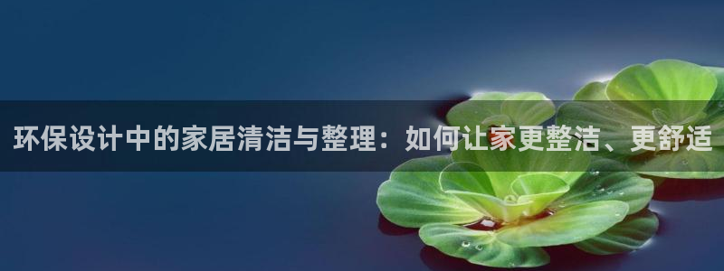 意昂5(KGAME)平台注册会员：环保设计中的家居清洁与整理